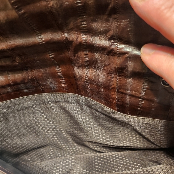Vintage Espresso Brown Eelskin Clutch - Picture 8 of 16